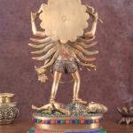 Pure Brass Kali Mata Idol with Stonework | 18" Four-Armed Divine Art | 9.5kg Sacred Masterpiece | Meenakari Beauty | Jaipurio